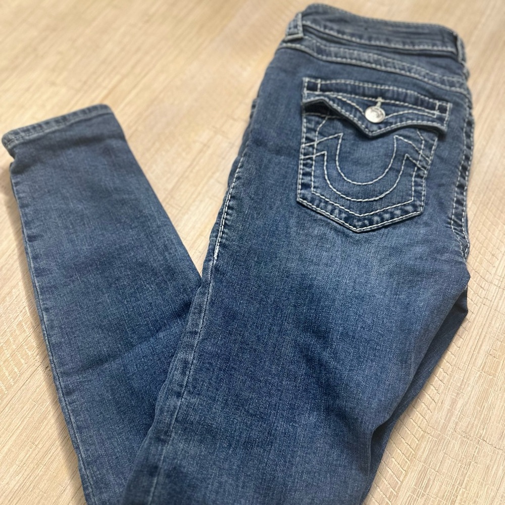 True Religion Jennie Curvy Mid-Rise Skinny women’s jean. Size 28